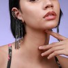 SOHI Women's Onyx Black Party Cuff Earrings - 3 of 4