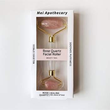 Mei Apothecary Rose Quartz Facial Roller Beauty Tool - 1ct