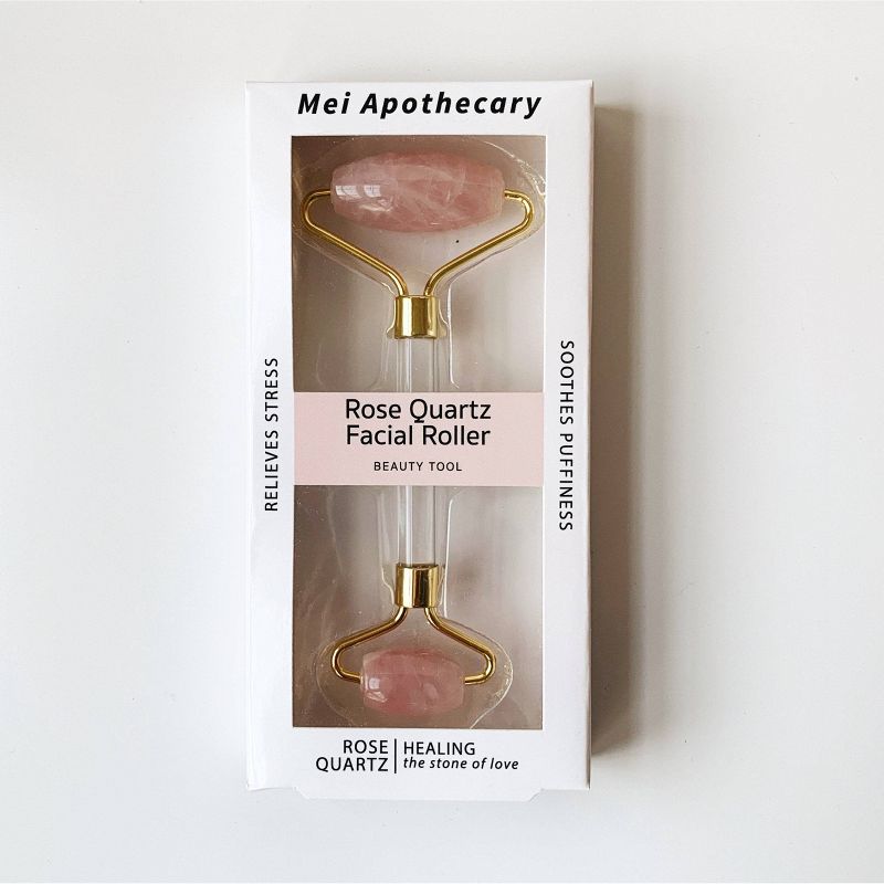 Mei Apothecary Rose Quartz Facial Roller Beauty Tool - 1ct, 1 of 7