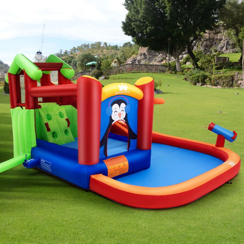 Costway Inflatable Slide Bouncer and Water Park w/ Splash Pool Water Cannon and Blower, 5 of 11