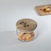 TopComfy Decorative Object Leafy Twig Glass Jar with Wooden Lid Nature Inspired Storage for Home decor, Off-White, 4.92"*4.92"*3.54" - 3 of 4