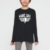 The Juniper Shop Football Game Day Stripes Youth Long Sleeve Tee - 2 of 3