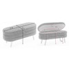 Lyngins Velvet Storage Benches with Wood Legs,Upholstered Storage Ottoman Bench for Living Room,Bedroom - 3 of 4