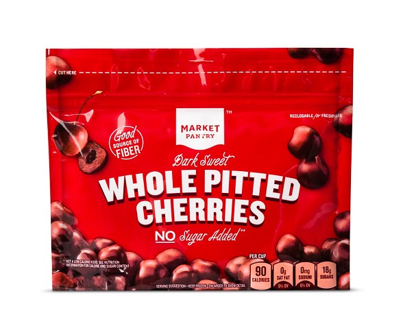 Dark-Sweet Pitted Cherries Frozen Whole Fruit - 12oz - Market Pantry&#153;