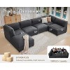 AMERLIFE U-Shaped Modular Sectional Sofa with Ottoman, Oversized Couch for Living Room - 3 of 4