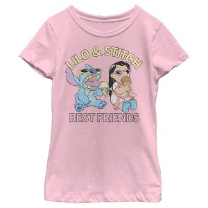 Girl's Lilo & Stitch Best Friends T-Shirt - 1 of 4