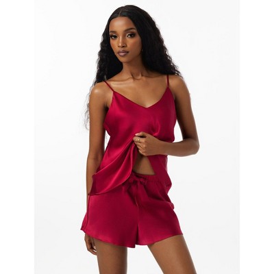 SilkSilky Women's Spaghetti Strap Pure Silk Camisole Set