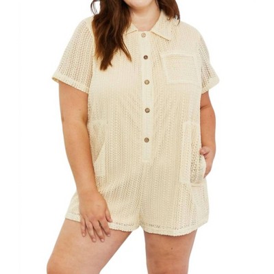 Women's Ready For The Day Crochet Romper - Heyson