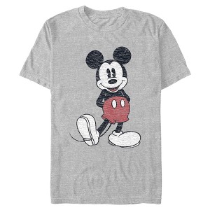 Mens Mickey & Friends Distressed Mickey Pose T Shirt - 1 of 4