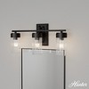 Hunter Fan Gatz with Clear Fluted Glass 3-Light Bathroom Vanity Wall Light Fixture Matte Black - 2 of 4