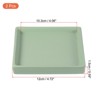 Unique Bargains Indoor Ceramic Square Plant Pot Saucers Tray 2 Pcs - 2 of 4