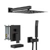 PAGED 12 Inch Ceiling Mount Square Shower Head with Waterfall Tub Spout and Rough-in Valve, Shower Heads for Bathroom - 4 of 4