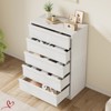Modern 5/7 Drawer Dresser for Bedroom Antique White/Natural 5 Chest of Drawers 43" Tall with Large Storage Space - 4 of 4