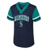 MLB Seattle Mariners Girls' Henley Jersey - 2 of 3