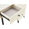 Okak Makeup Vanity with Openable Mirror, Vanity Desk with 4 Drawers & 1 Cabinet & Shelves, Rattan Dressing Table for Bedroom - 2 of 4
