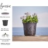 Bloem Fresia Indoor/Outdoor Flower Planter with Saucer, Black, 6in - 3 of 4