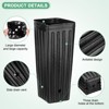 Unique Bargains Plastic Deep Drainage Holes Indoor Outdoor Gardening Plant Nursery Pots Black - 2 of 4