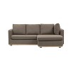 Storied Home Sofa with Chaise Lounge Beige: Modern L-Shaped, Interchangeable, Wood Trim, Mushroom Brown - image 2 of 4