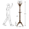 Bekrvio Retro Creative Solid Ash Wood Freestanding Coat Rack with 8 Hooks,for Coats/Hats/Scarves (Living Room/Bedroom) - 3 of 4