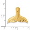 Black Bow Jewelry 14k Yellow Gold Satin and Diamond Cut Whale Tail Slide - 4 of 4