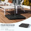 Aghana Digitals 4-Piece HDPE Outdoor Umbrella Base Weights, 123lb Water/158lb Sand Capacity, - 4 of 4