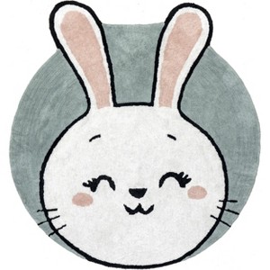 Nuloom Vera Bunny Pet Friendly Machine Washable Kids Area Rug, 6', Grey - 1 of 4