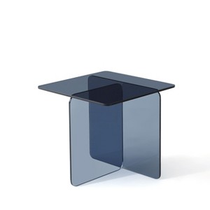 Lirago Tempered  Glass Sofa Table-Multi-Purpose Side Table 17.7"W * 17.7"L * 16.1"H - 1 of 4