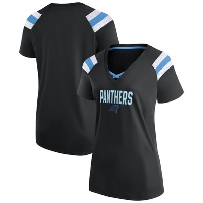 A-Team Apparel NFL Carolina Panthers Women's Baby Jersey Short Sleeve  V-Neck Tee, Medium, Black : Sports & Outdoors 