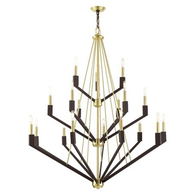 Livex Lighting Beckett 18 - Light Chandelier in  Satin Brass