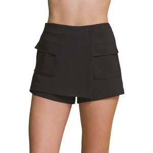 Slickblue Women's Skorts with Cargo Pockets, Stretch Fabric, Casual Bottoms, Mid Rise Fit, Color & Size Options - 1 of 4