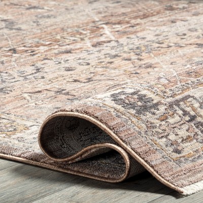 Sorsha Rust Persian Traditional Fringe 4' x 6' Area Rug