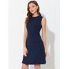 INSPIRE CHIC Women's Work Round Neck Sleeveless Fit and Flare Dresses - 3 of 4