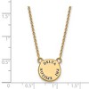 Black Bow Jewelry 14k Yellow Gold Plated Sterling Silver Delta Phi Epsilon Greek Life Necklace 18 Inch - 2 of 4