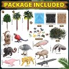 37-Piece Rainforest Animals Set with Figurines, Trees & Landscape for Kids' Diorama Projects and Educational Play - 3 of 4