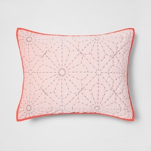 Velvet Stitch Sham Orange - Pillowfort
