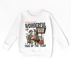 Halloween Wonderful Time of the Year Skeletons - Toddler Graphic Sweatshirt and Youth Graphic Sweatshirt - 1 of 3