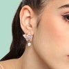 SOHI Women's Lavender Duo-Papillon Drop Earrings - 3 of 4