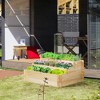 Outsunny 3 Tier Raised Garden Bed, Elevated Planter Flower Box with 9 Grow Grids and Non-woven Fabric, Natural - 3 of 4