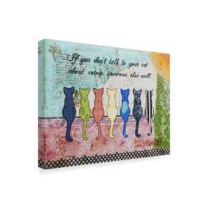 Trademark Fine Art -Let Your Art Soar 'Cat Talk' Canvas Art - 1 of 3