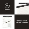 Altitude Supplies 8.5"x11" Vertical Planning Notepad, 60 Sheets, Daily Organizer, Black and White - 3 of 4
