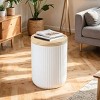 EROMMY Outdoor Coffee Table With Storage, Round Side Table With Storage And Accent Table For Indoor And Outdoor - 2 of 4
