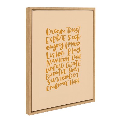 Natural Motivational Quote Canvas Print with Polystyrene Frame