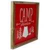 Raz Imports 14” Orange and White Camp Adventures Metal Wall Art - 3 of 4