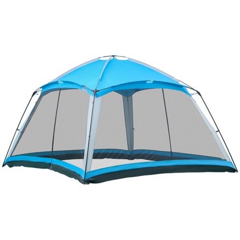 Outsunny 12' x 12' Screen House Room, 8 Person Camping Tent w/ Carry Bag  and 4 Mesh Walls for Hiking, Backpacking, and Traveling, Easy Set Up