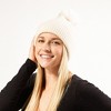 Hadley Wren Plush Knit Pom Pom Beanie - Cream - 4 of 4