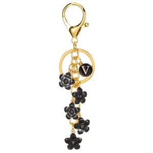 Unique Bargains  Metal Small Beautiful Personalized Flower Keychain for Handbag Purse - 1 of 4
