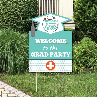 Big Dot of Happiness Medical School Grad - Party Decorations - Doctor Graduation Party Welcome Yard Sign