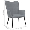 vidaXL Relaxing Chair, Light Gray Fabric - 2 of 4