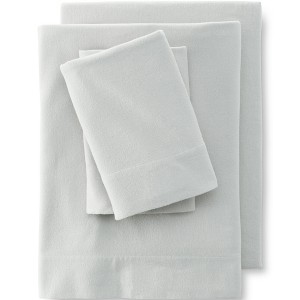 Lands' End Comfy Super Soft Cotton Flannel Bed Sheet Set - 5oz - 1 of 2