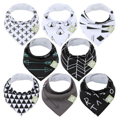Image of 8pk Organic Baby Bandana Bibs, Baby Drool Bibs for Baby Boy, Girl, Baby Bibs for Infant, Newborn  (Baby Boss)